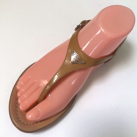 Nude-Colored Prada Sandals - Picture 1 of 12